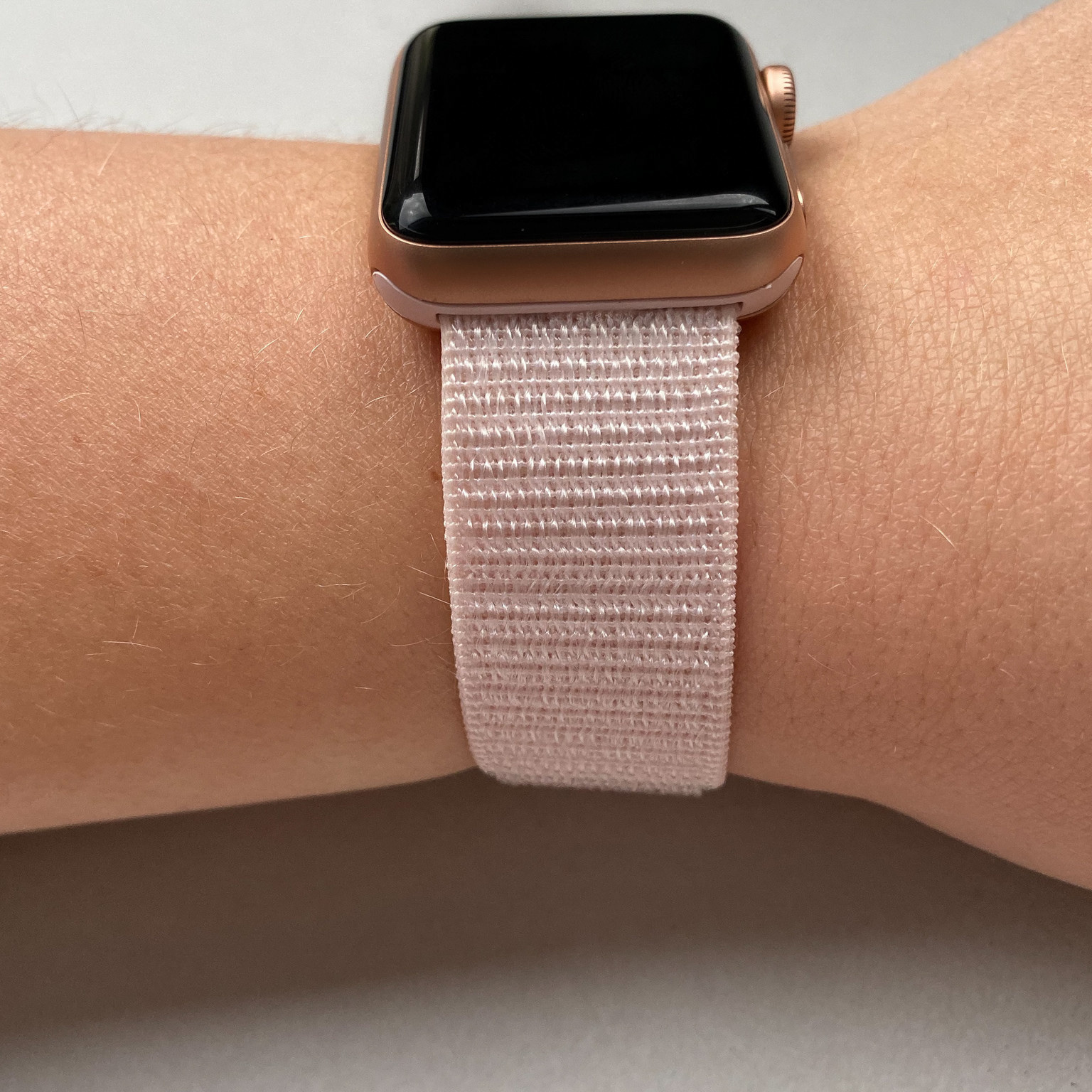 Cinturino nylon sport loop per Apple Watch - rosa