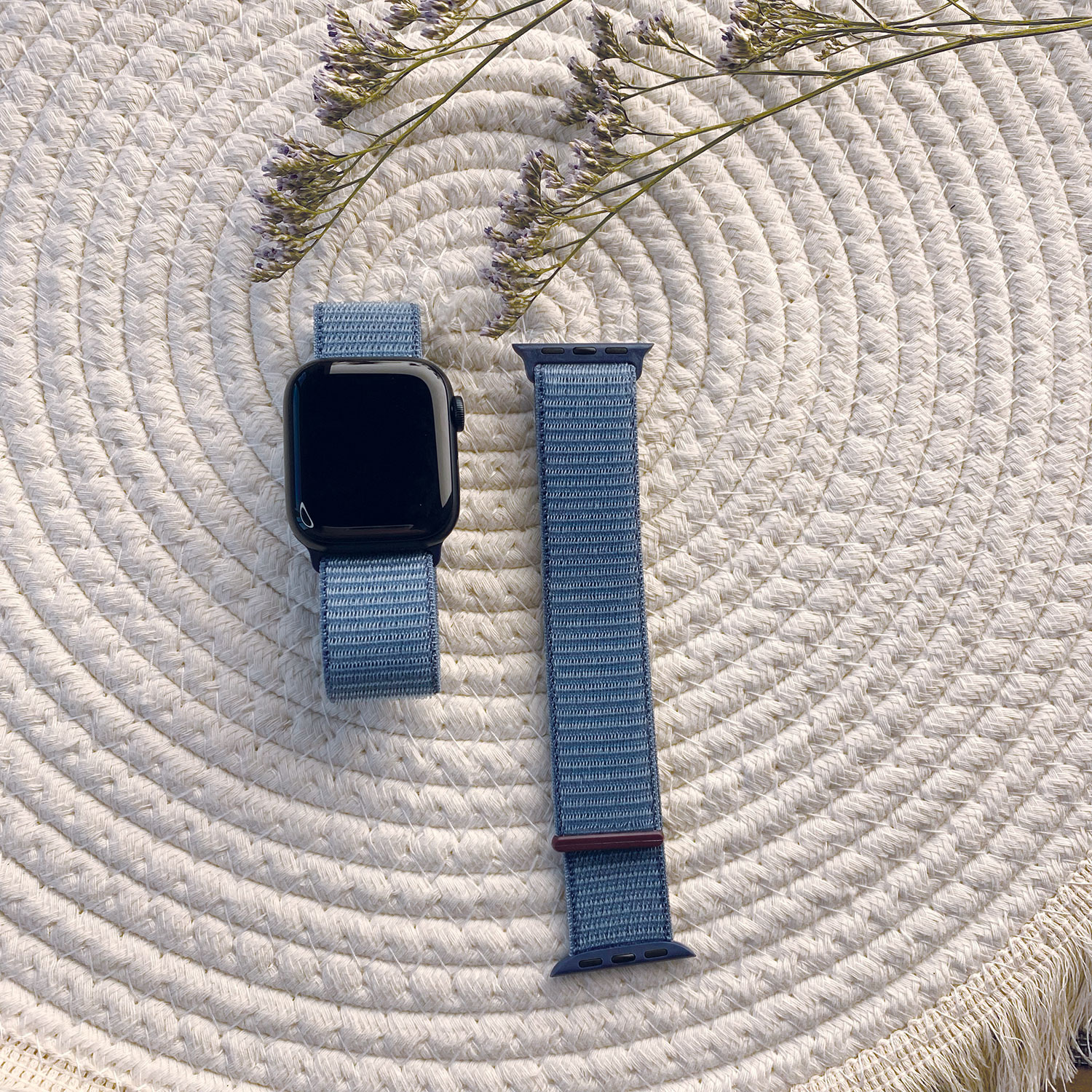 Cinturino nylon sport loop per Apple Watch - blu inverno 