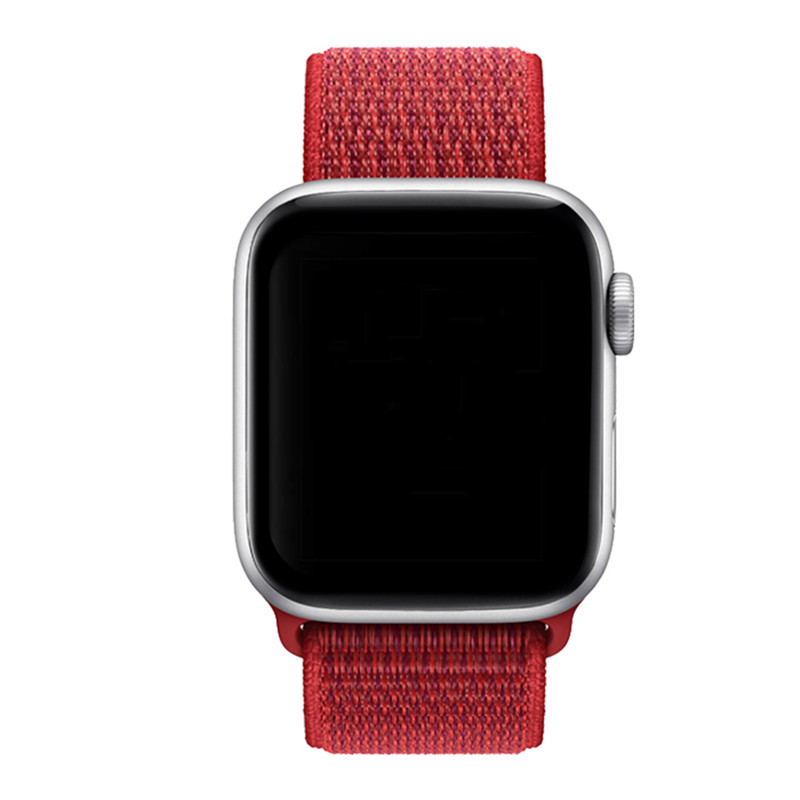 Cinturino nylon sport loop per Apple Watch - mix rosso