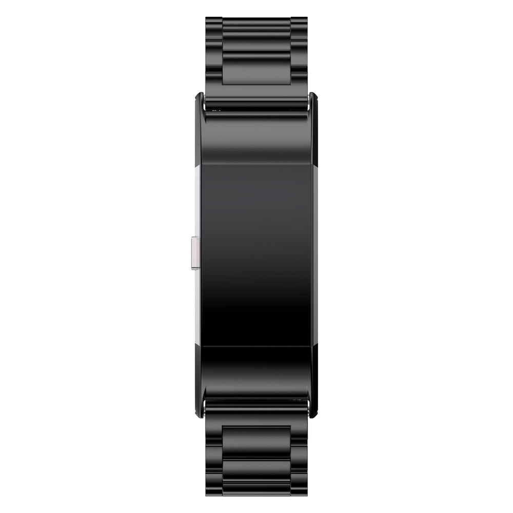 Cinturino a maglie in acciaio con perline per Fitbit Charge 2 - nero