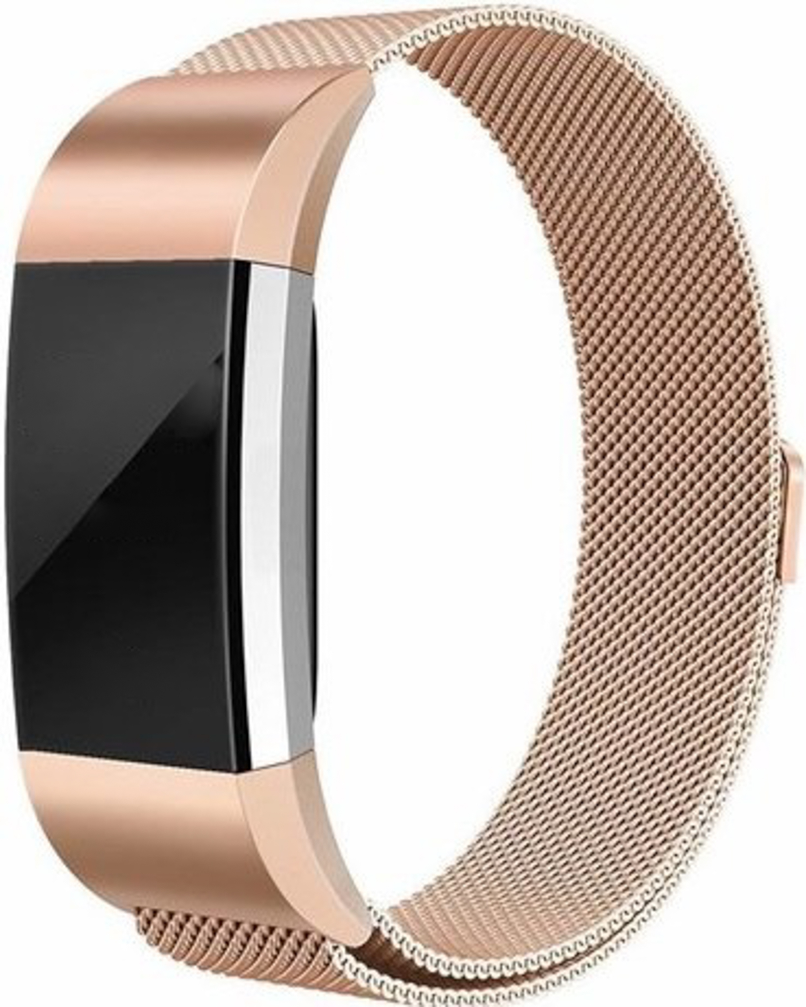 Cinturino loop in maglia milanese per Fitbit Charge 2 - oro rosa