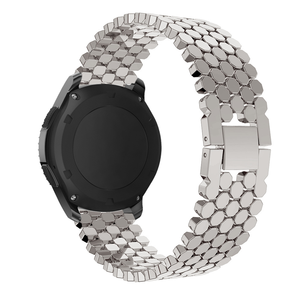 Cinturino a maglie in acciaio a forma di pesce per Samsung Galaxy Watch - argento