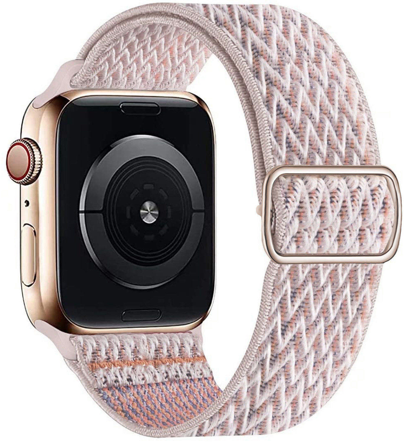 Cinturino solista in nylon per Apple Watch - sabbia rosa