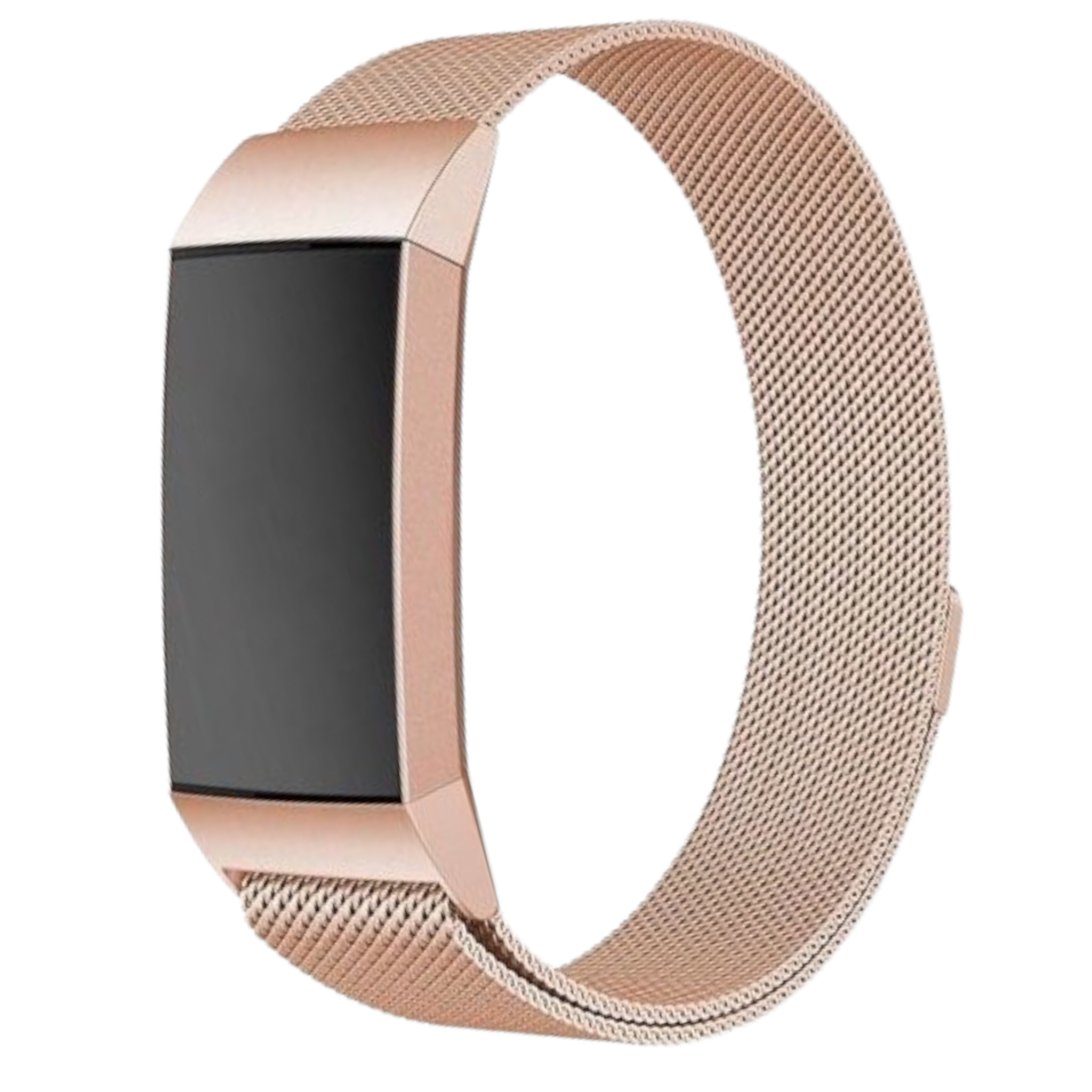 Cinturino loop in maglia milanese per Fitbit Charge 3 & 4 - oro rosa