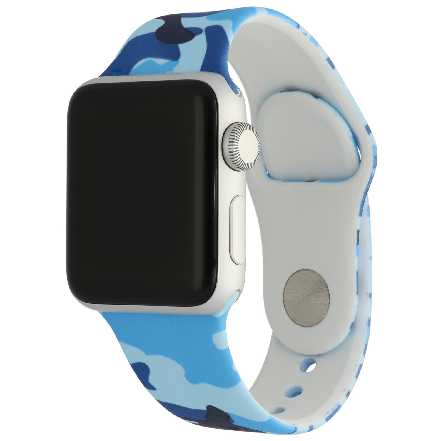 Cinturino sport con stampa per Apple Watch - blu mimetico