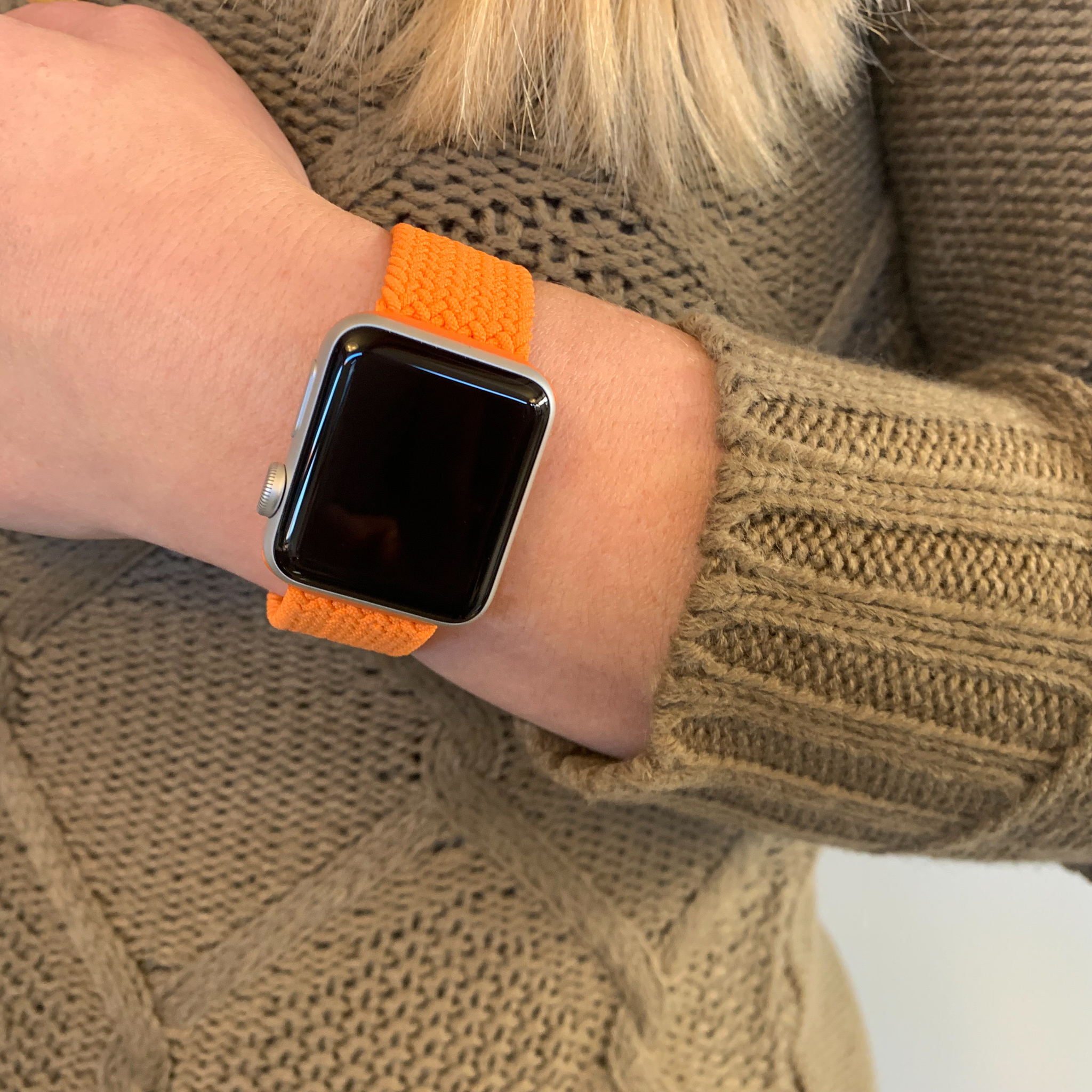 Cinturino Solo intrecciato in nylon per Apple Watch - tramonto