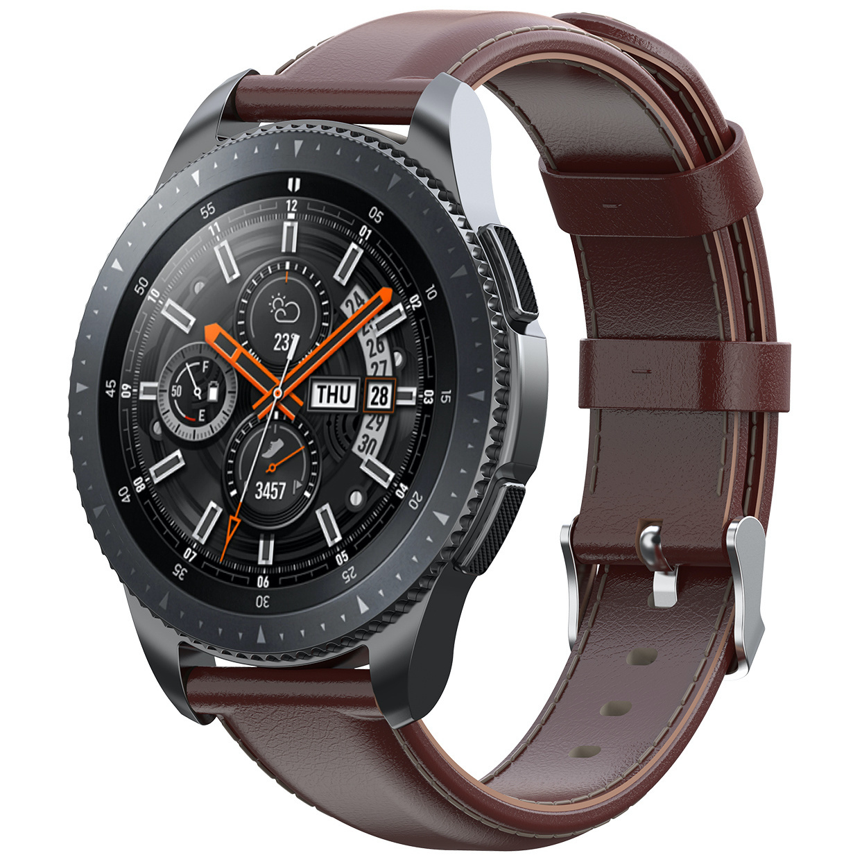 Cinturini Cinturino In Pelle Smart Watch Est 20mm 22mm Samsung