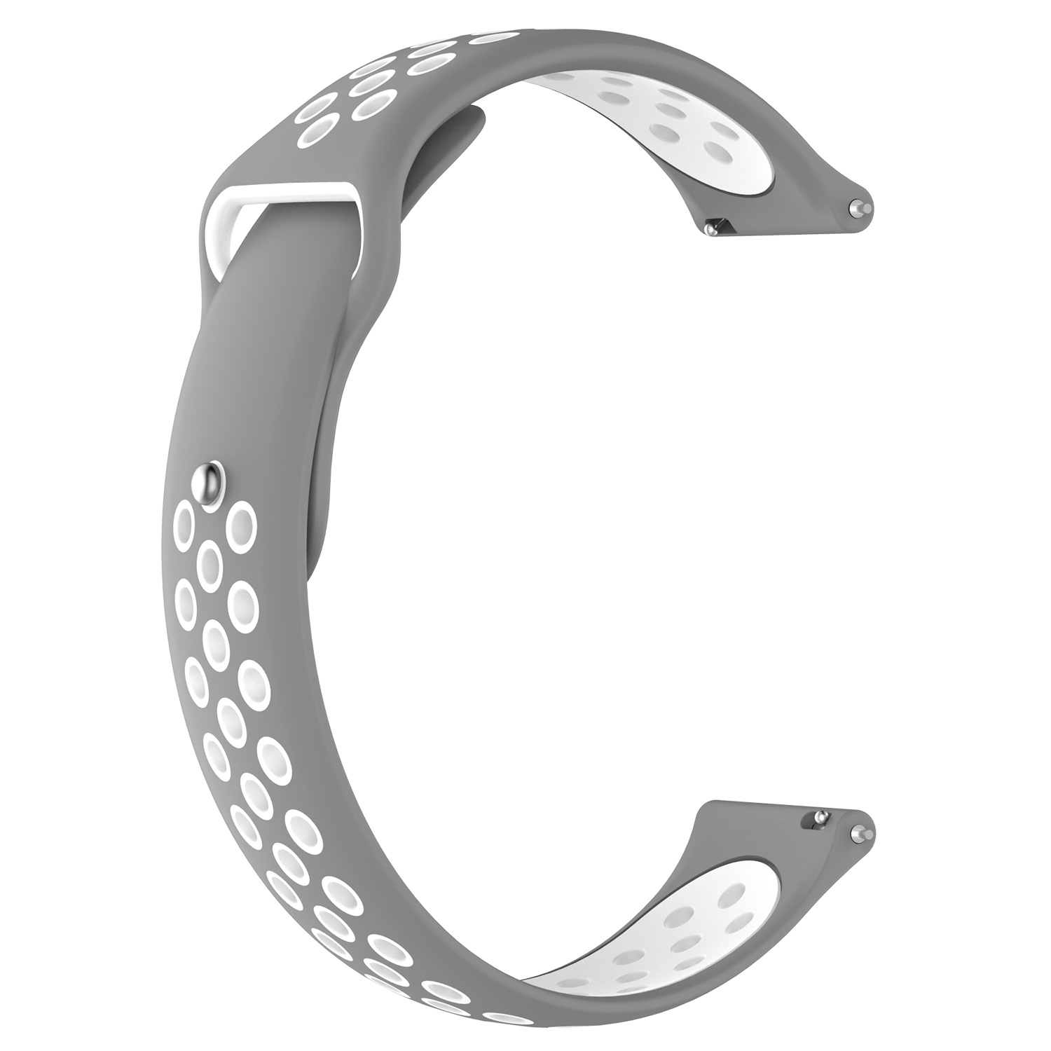 Cinturino doppio sport per Garmin Vivoactive / Vivomove - grigio bianco