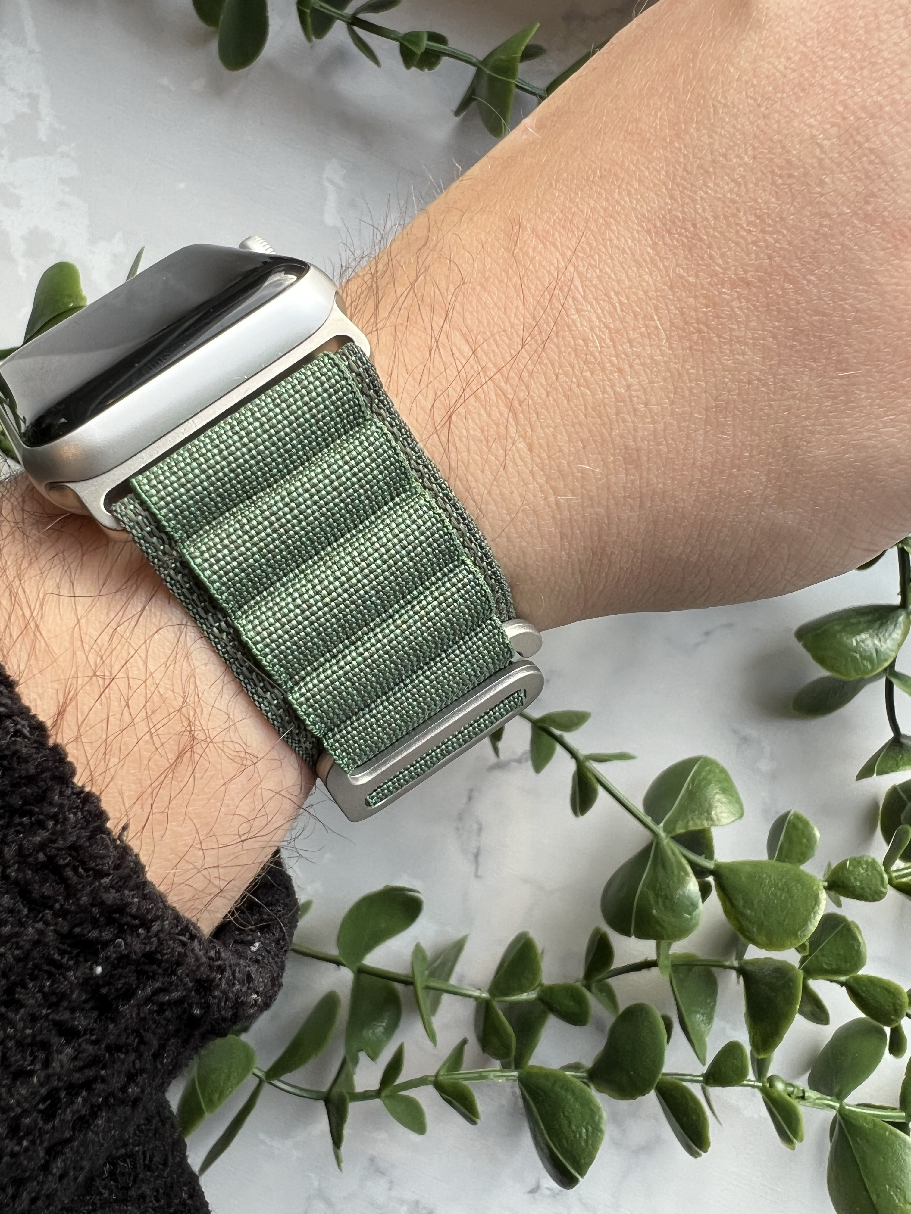 Cinturino Alpine in nylon per Apple Watch - verde