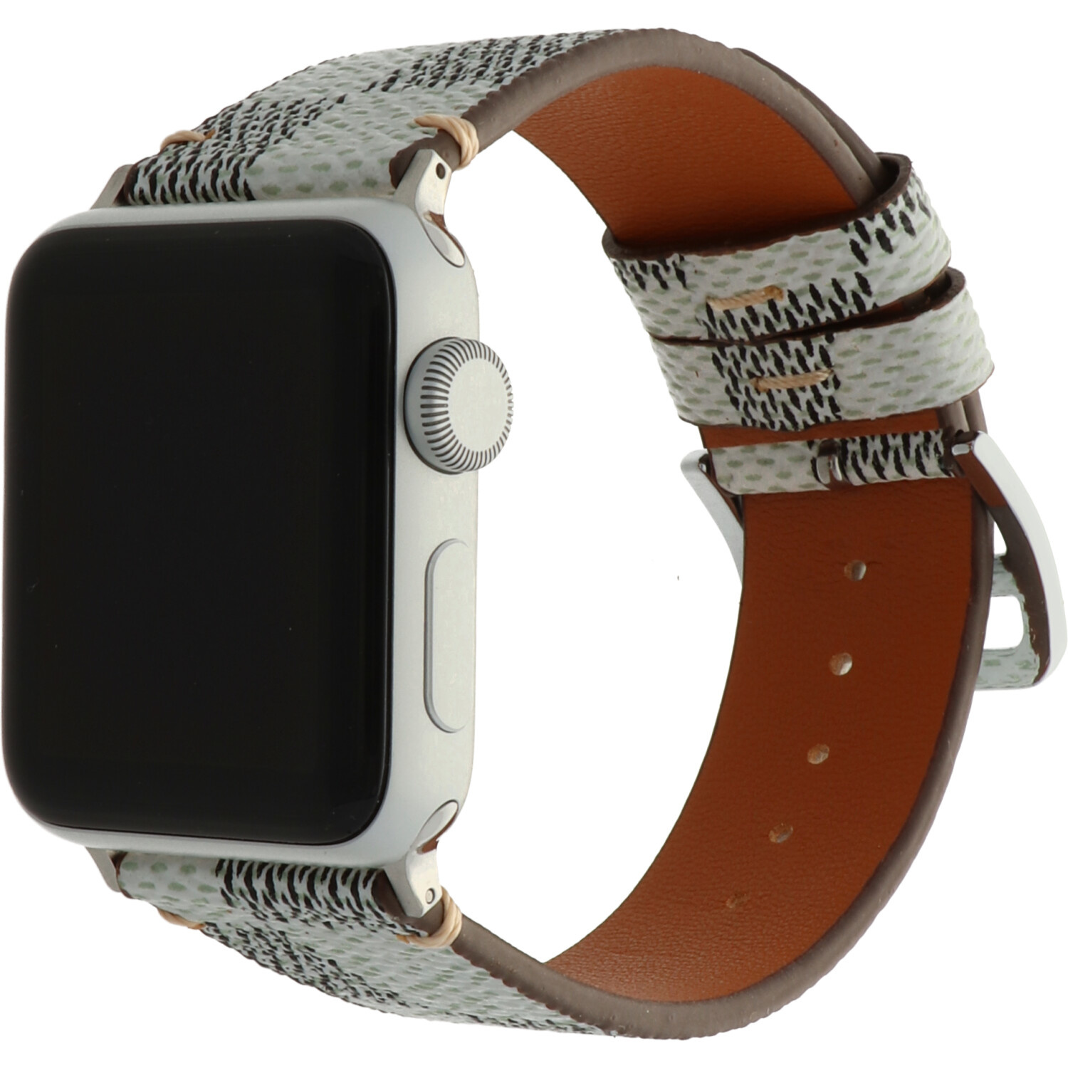 Cinturino a griglia in pelle per Apple Watch - bianco