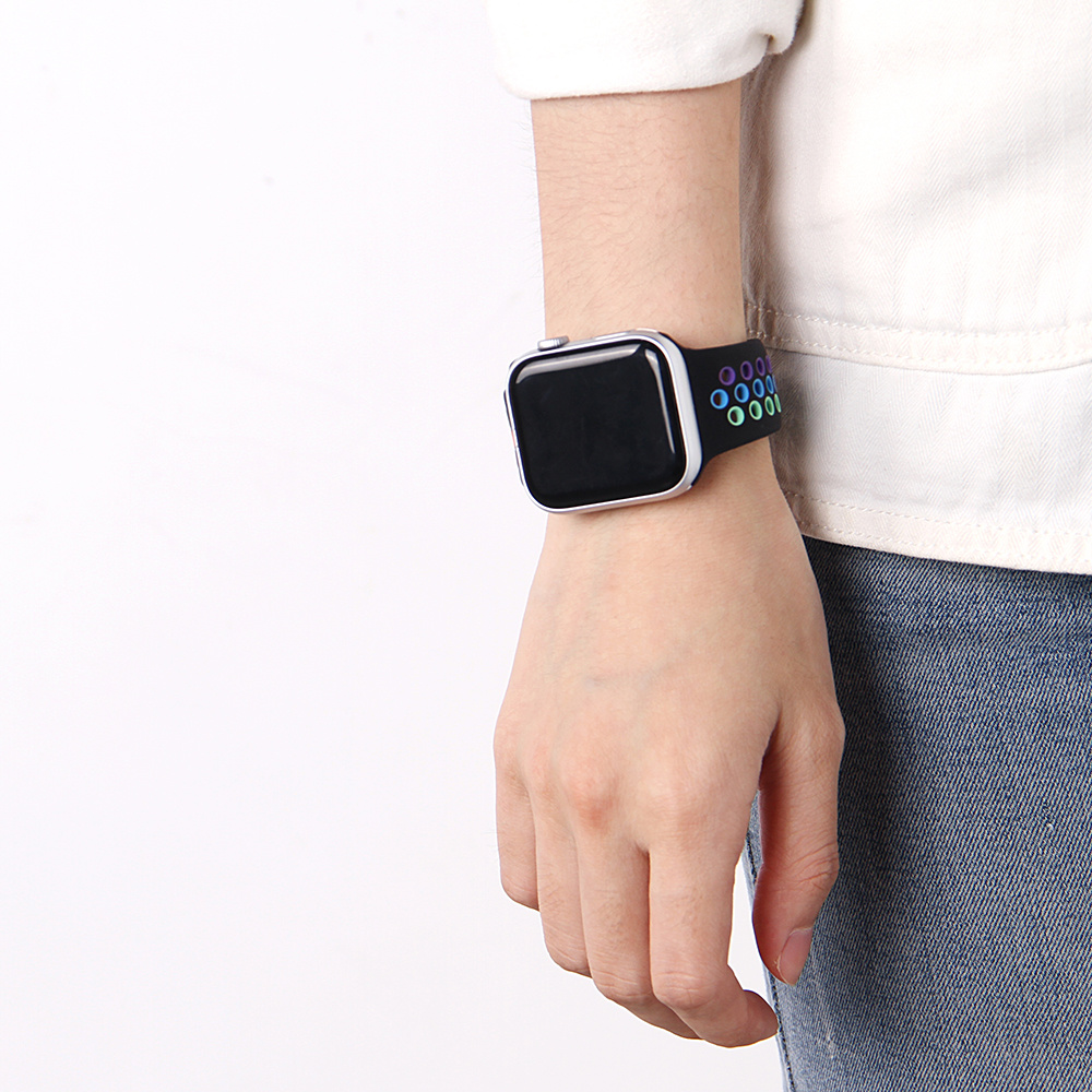 Cinturino doppio sport per Apple Watch - nero colorata