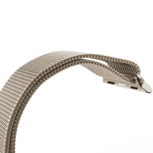 Cinturino loop in maglia milanese per Apple Watch - champagne