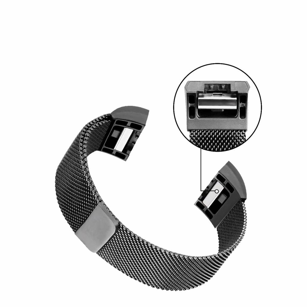Cinturino loop in maglia milanese per Fitbit Charge 2 - grigio spazio