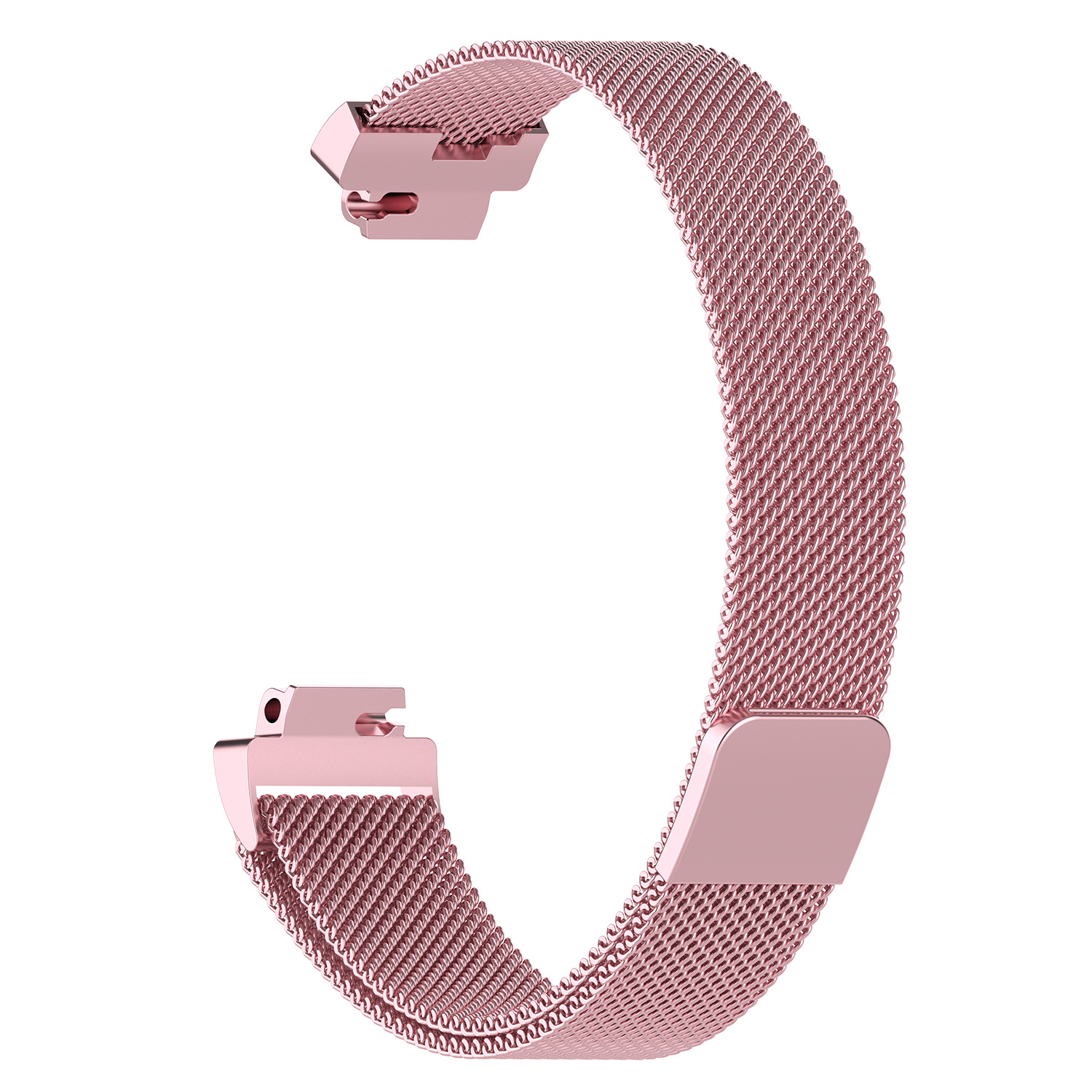 Cinturino loop in maglia milanese per Fitbit Inspire - rosa