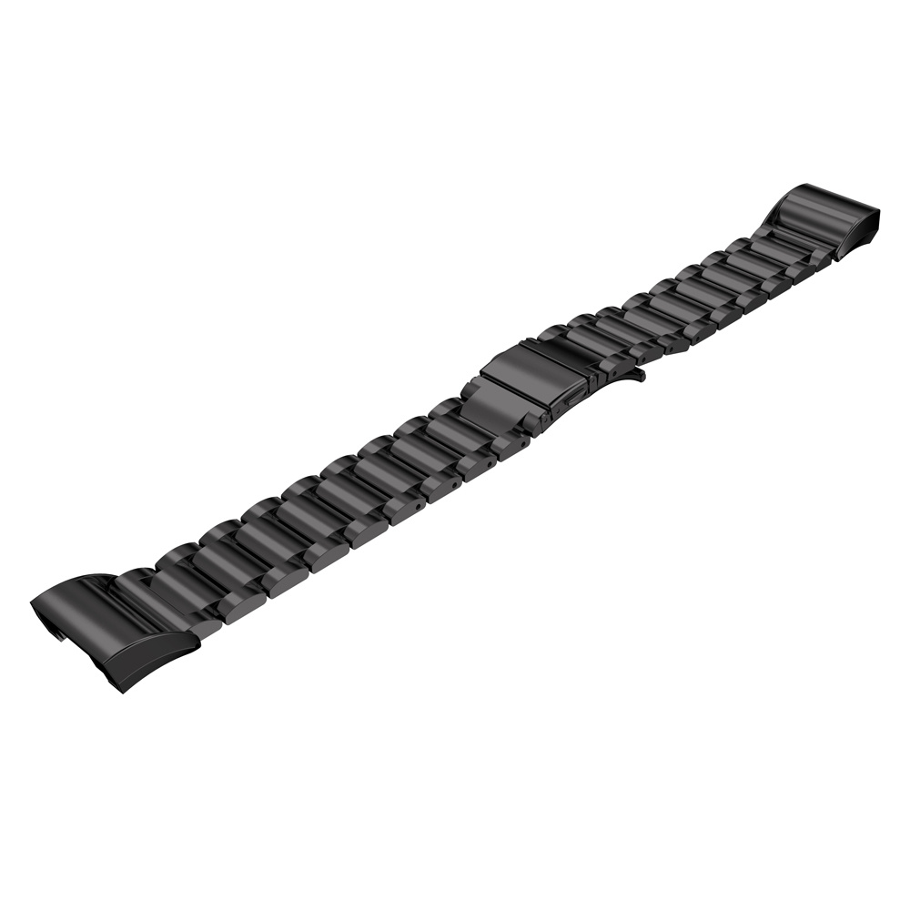 Cinturino a maglie in acciaio con perline per Fitbit Charge 2 - nero