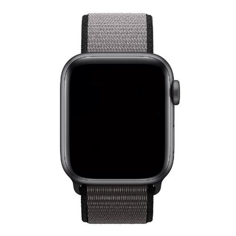 Cinturino nylon sport loop per Apple Watch - grigio ancora