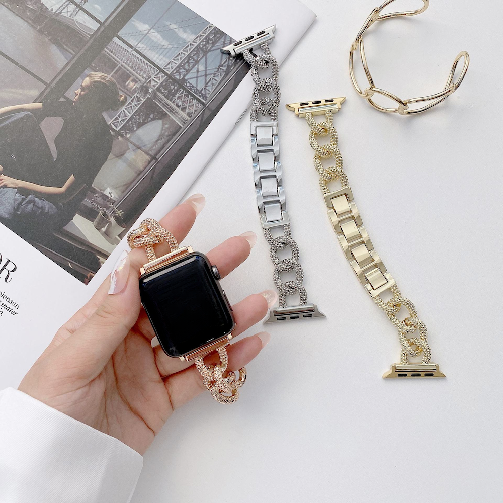 Cinturino a maglie in acciaio Chain per Apple Watch - Nero