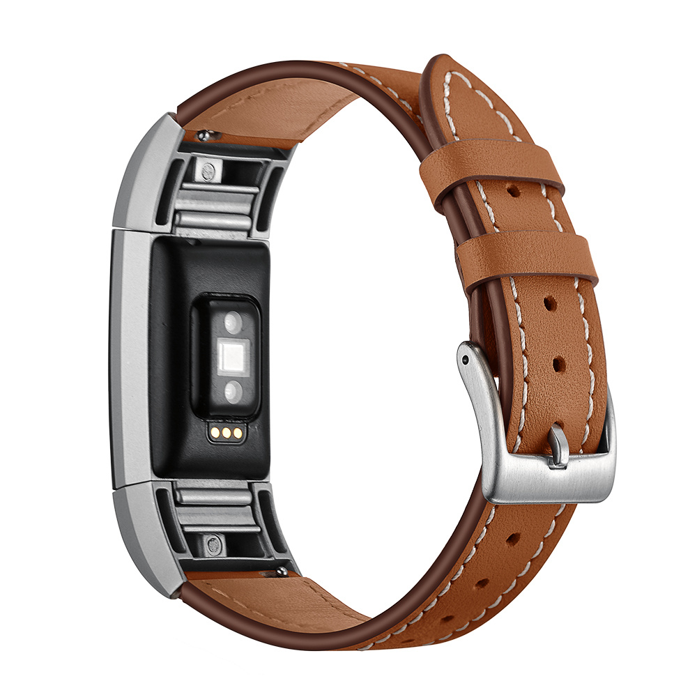 Cinturino in pelle premium per Fitbit Charge 2 - marrone