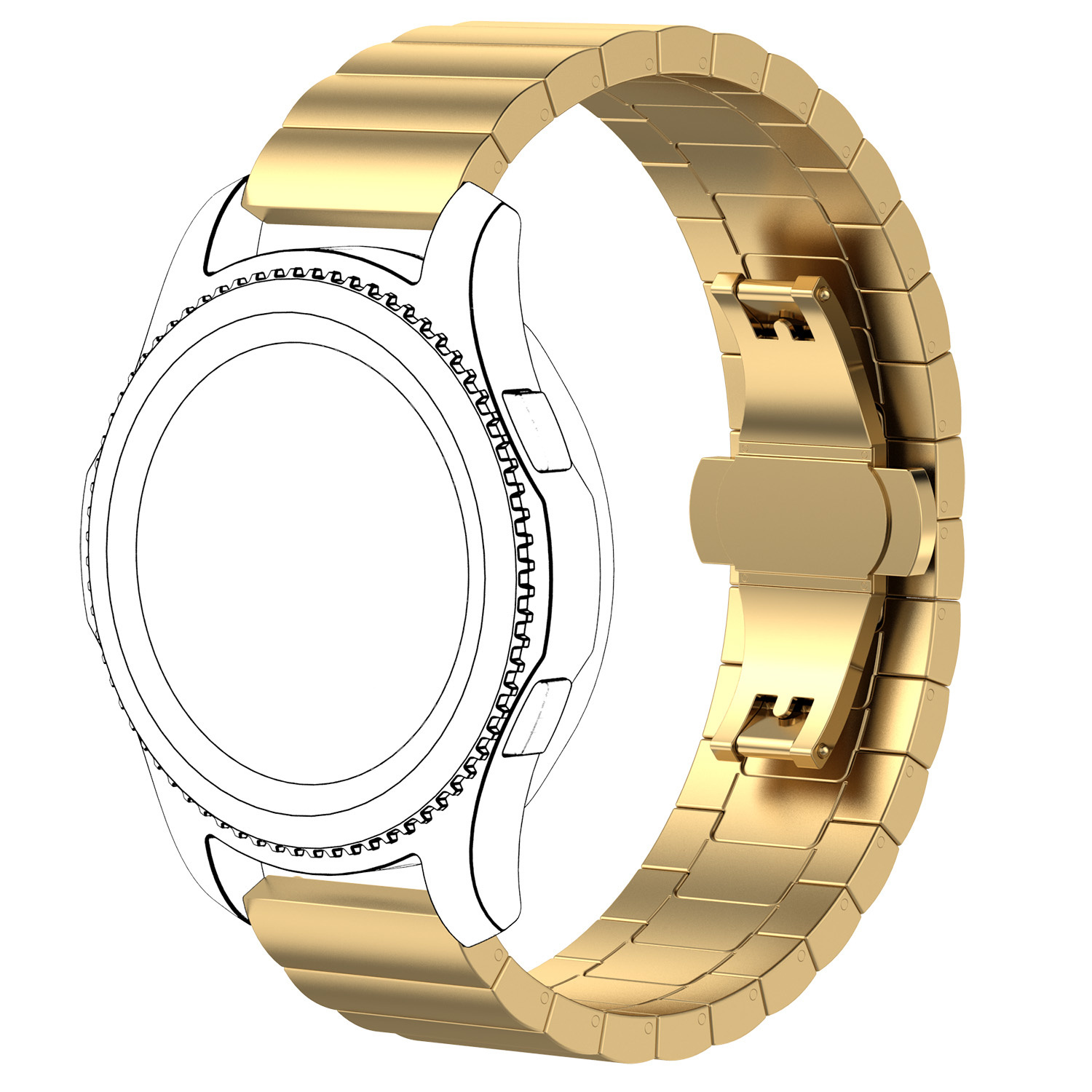 Cinturino a maglie per Huawei Watch GT - oro