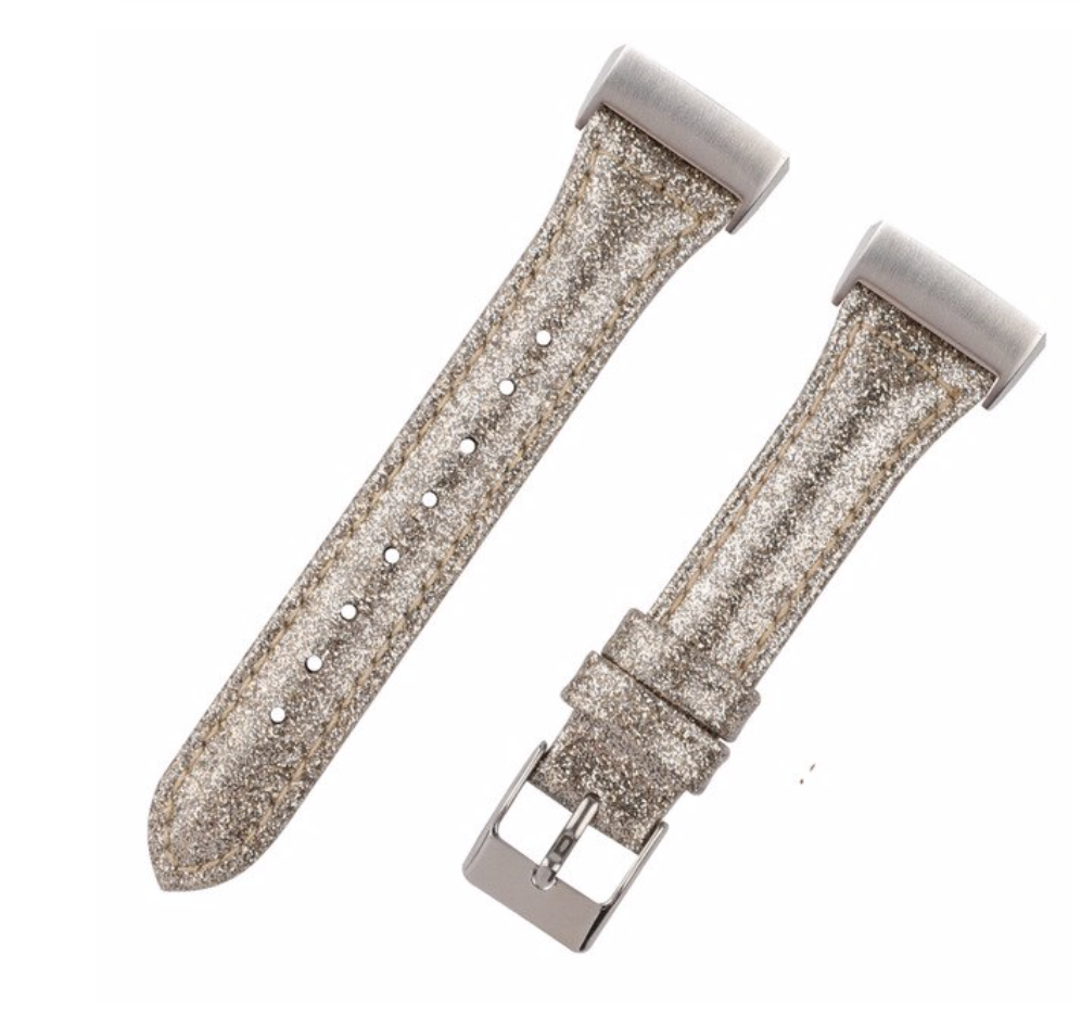 Cinturino in pelle glitter per Fitbit Charge 3 & 4 - oro