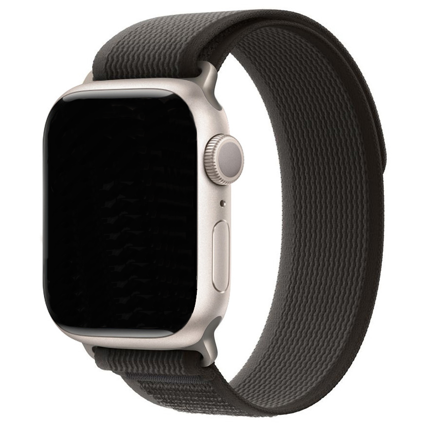 Cinturino trail in nylon per Apple Watch - nero grigio