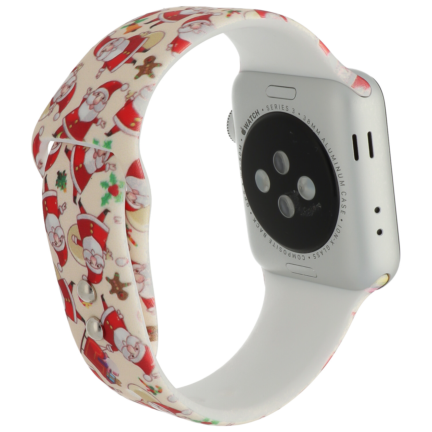 Cinturino sport con stampa per Apple Watch - Babbo Natale rosso