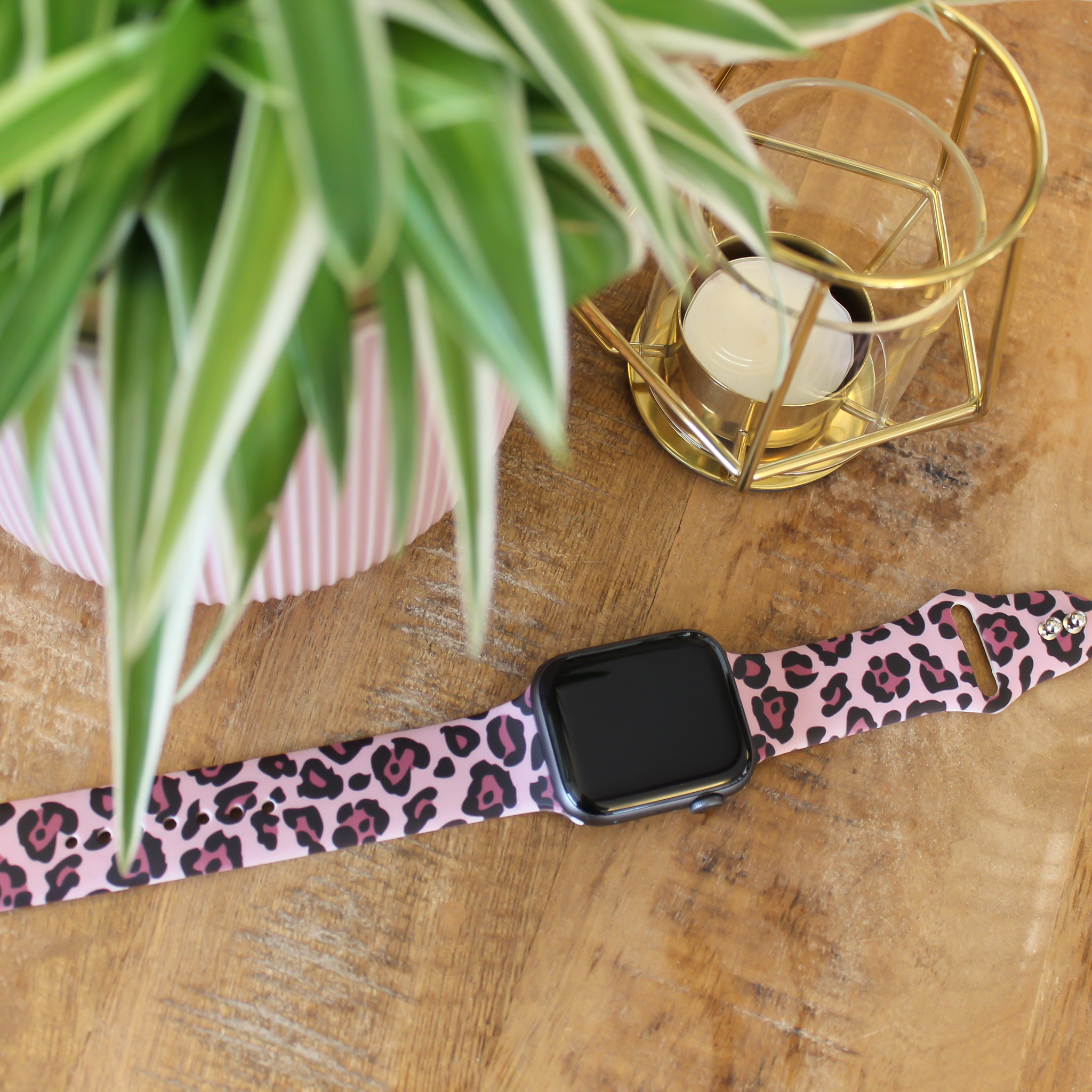 Cinturino sport con stampa per Apple Watch - pantera rosa chiaro