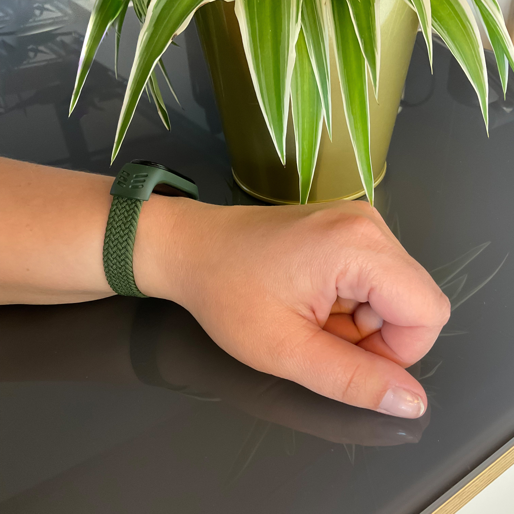 Cinturino Solo intrecciato in nylon per Xiaomi Mi 3/4/5/6 - verde