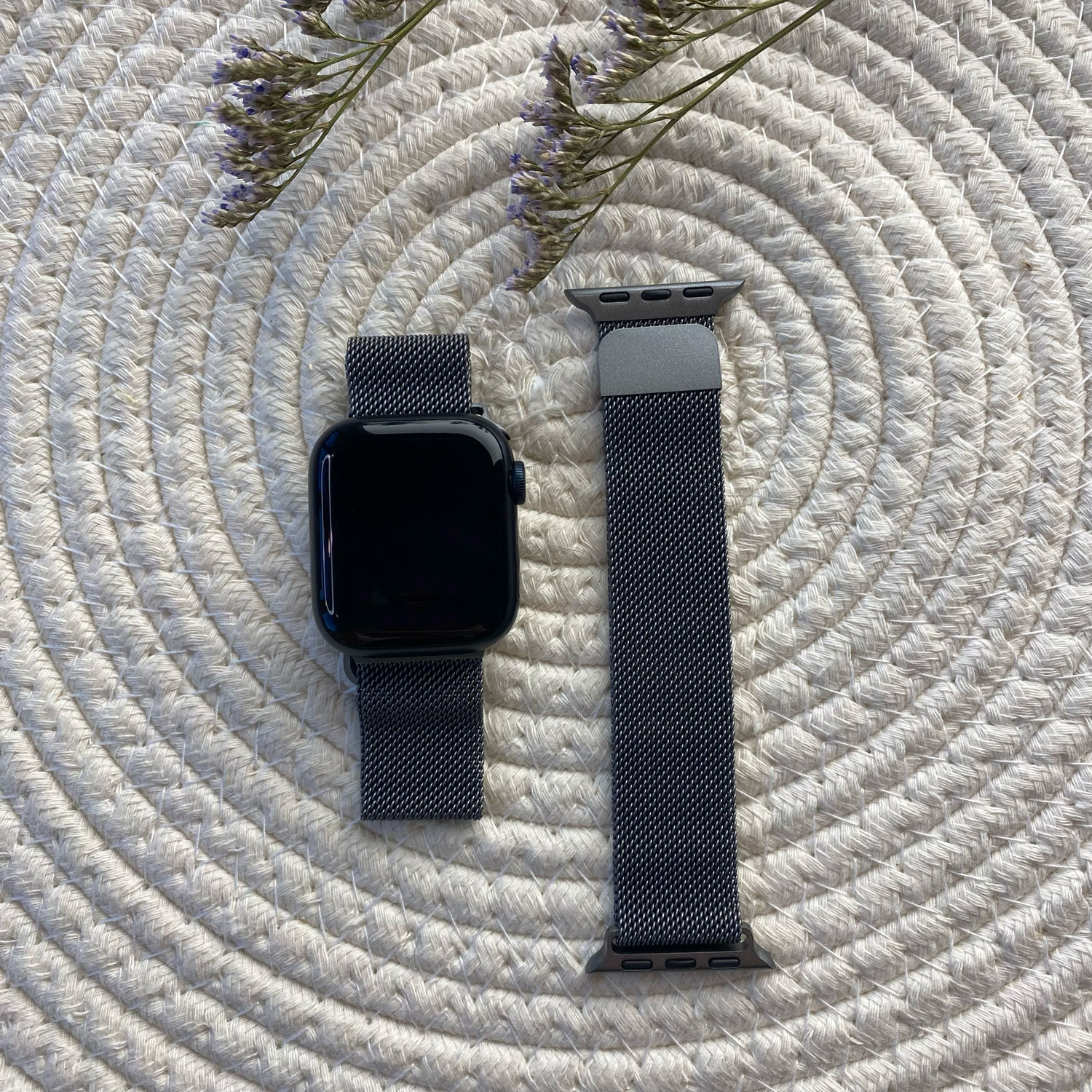 Cinturino loop in maglia milanese per Apple Watch - grigio spazio