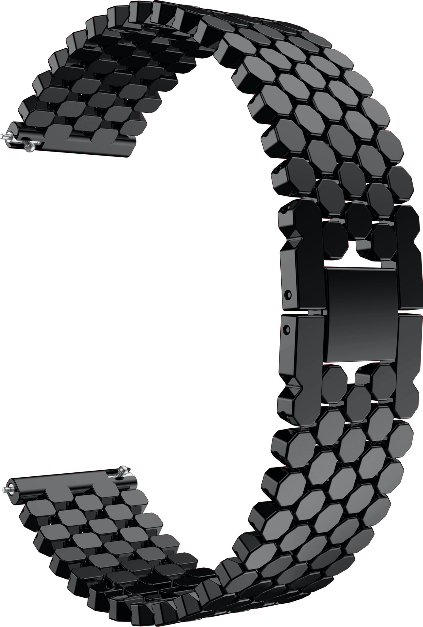 Cinturino a maglie in acciaio a forma di pesce per Samsung Galaxy Watch - nero