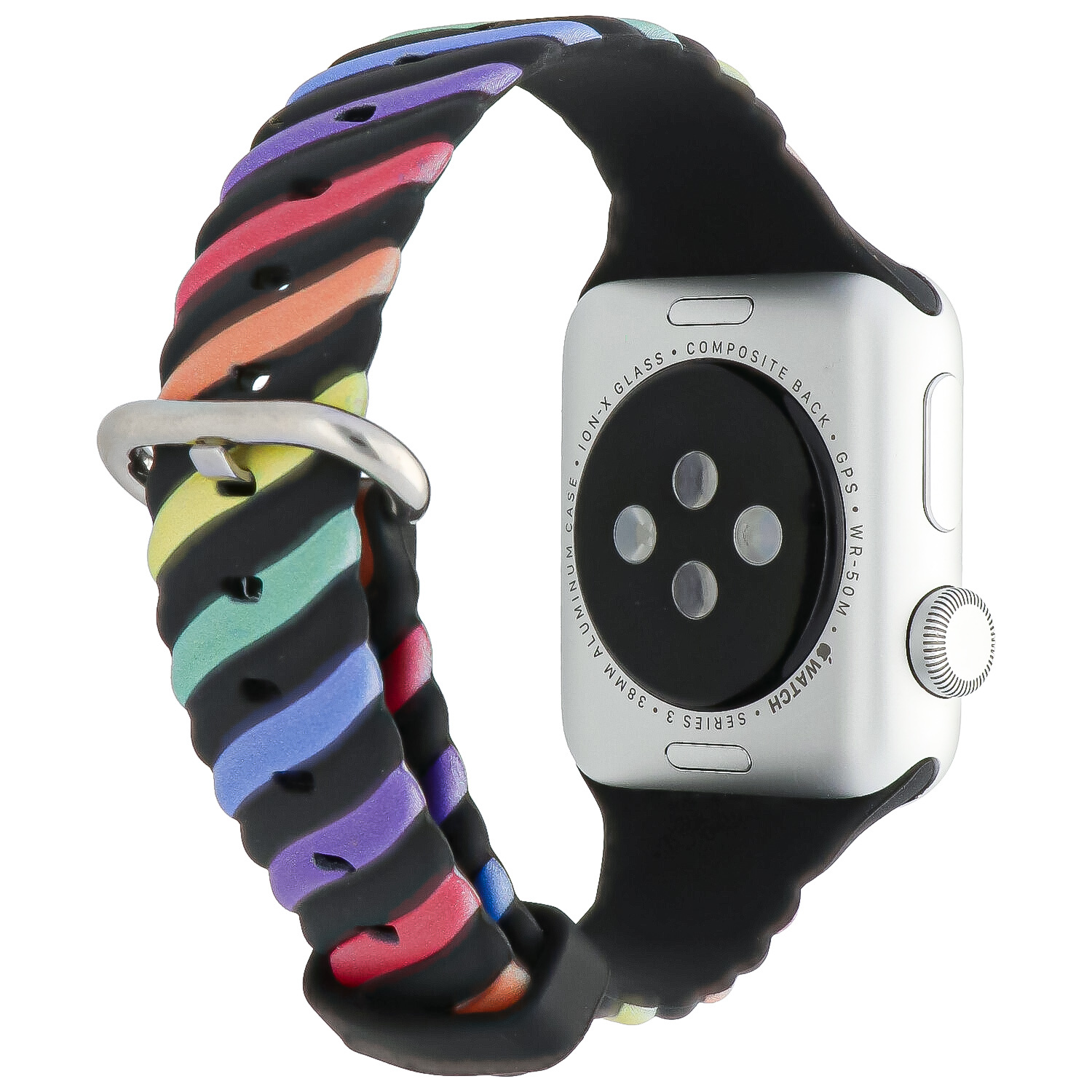 Cinturino sport swirl per Apple Watch - nero colorata