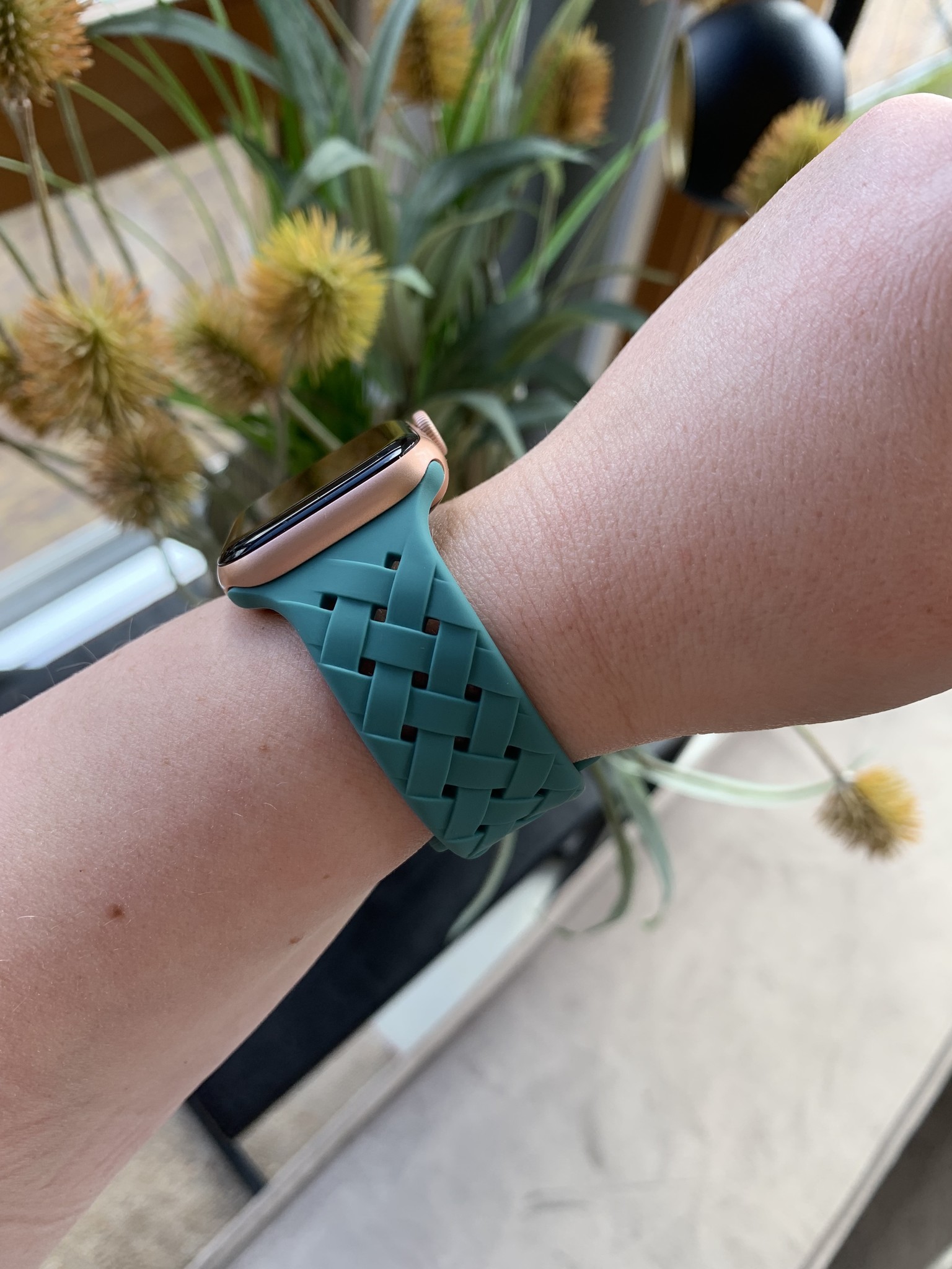 Cinturino sport intrecciato per Apple Watch - verde pino