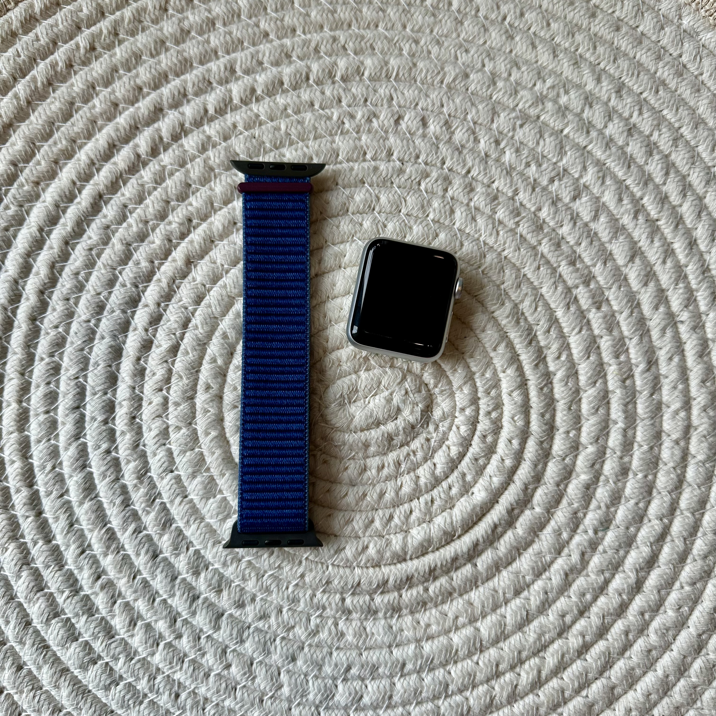 Cinturino nylon sport loop per Apple Watch - blu oceano