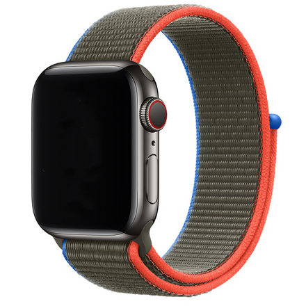 Cinturino nylon sport loop per Apple Watch - mix di olive