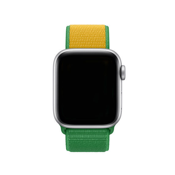 Cinturino nylon sport loop per Apple Watch - verde giallo