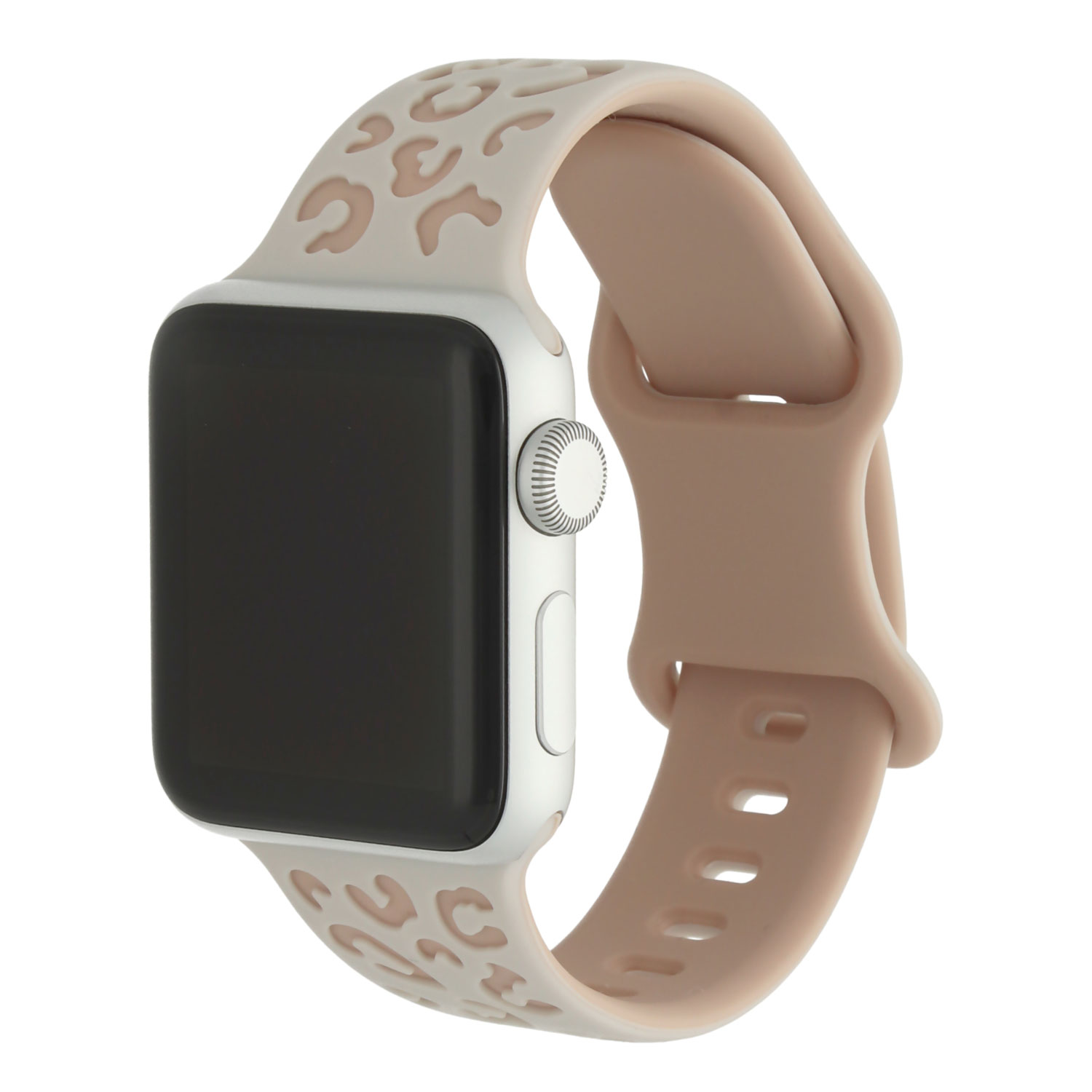 Cinturino leopardato wild in silicone per Apple Watch - Galassia Rosa