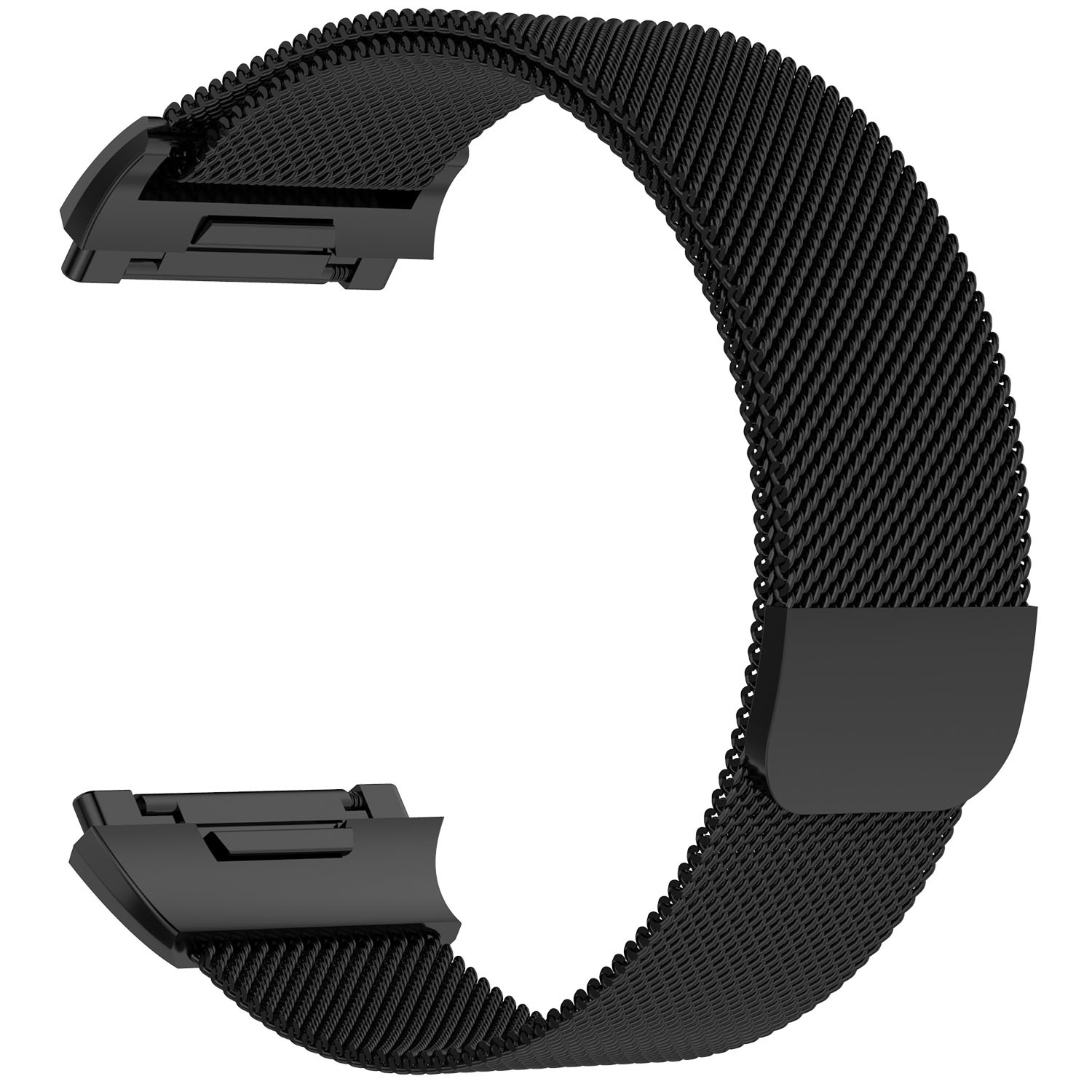 Cinturino loop in maglia milanese per Fitbit Ionic - nero