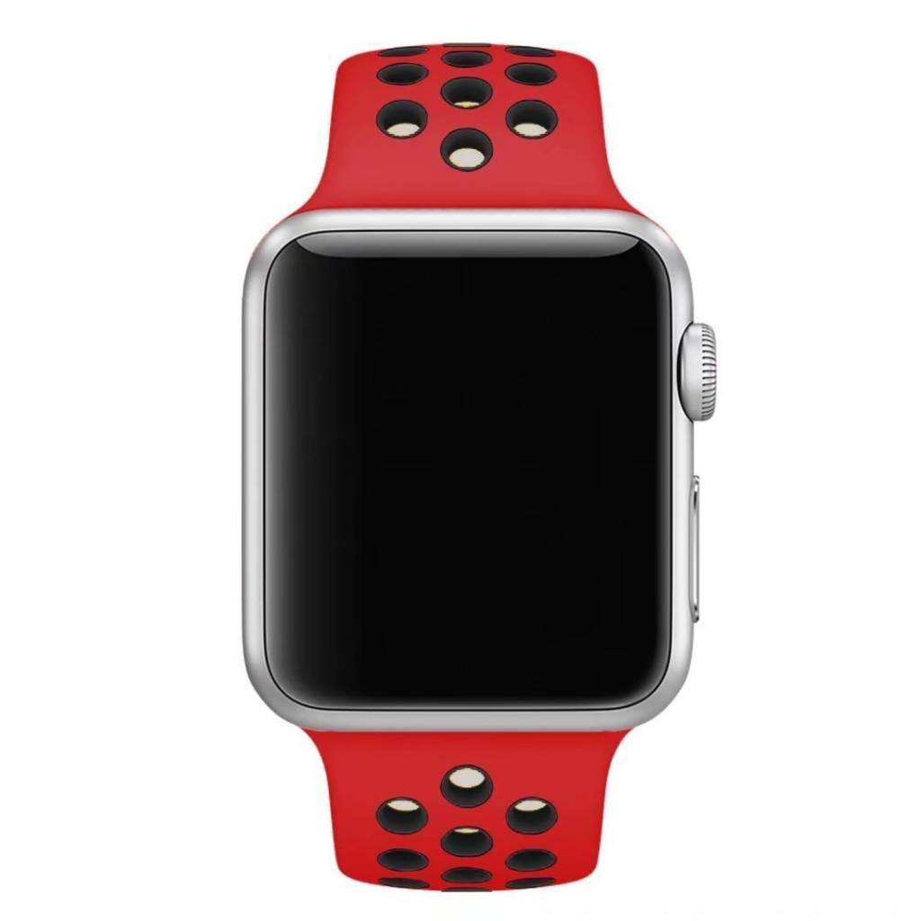 Cinturino doppio sport per Apple Watch - rosso nero