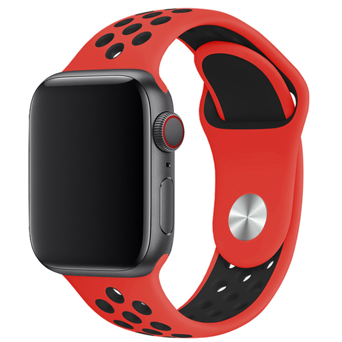 Cinturino doppio sport per Apple Watch - rosso nero