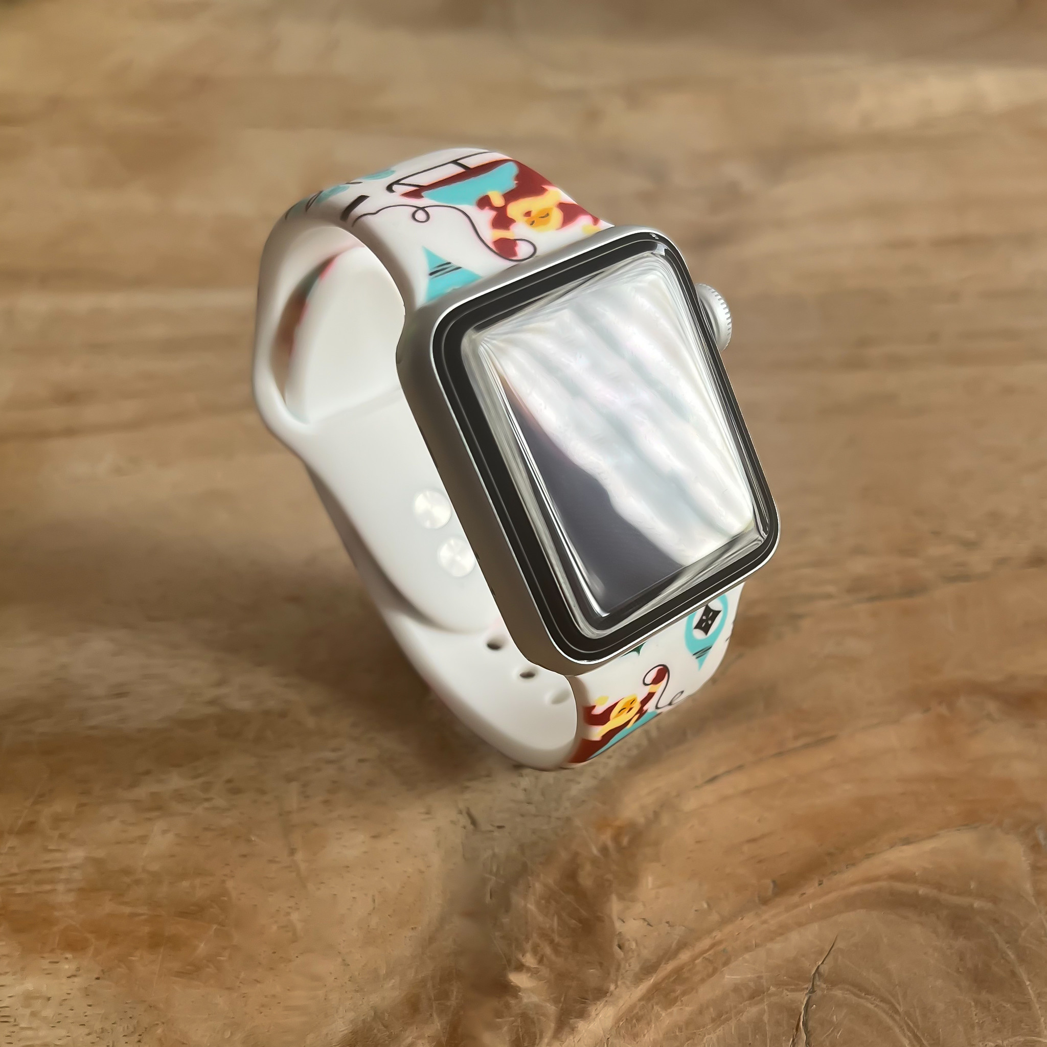 Cinturino sport con stampa per Apple Watch - Bianco Natale