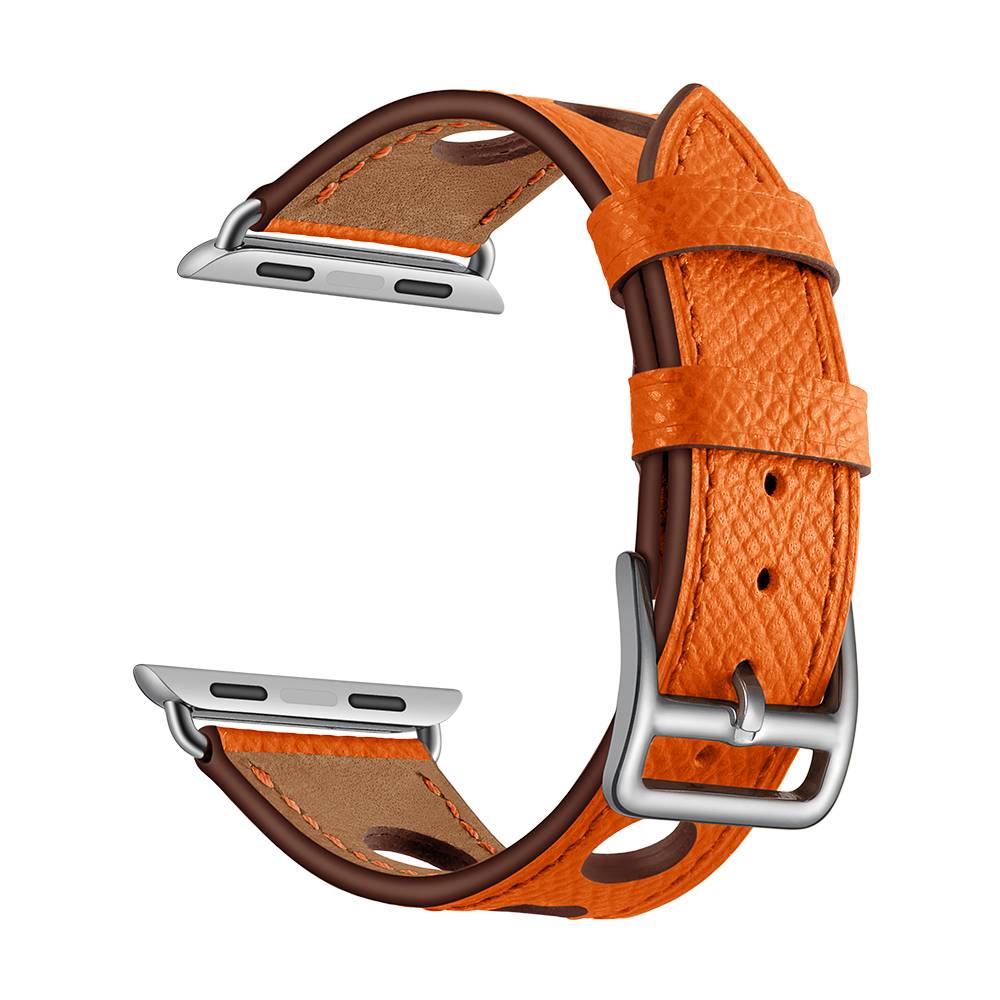 Cinturino hermes in pelle per Apple Watch - arancione