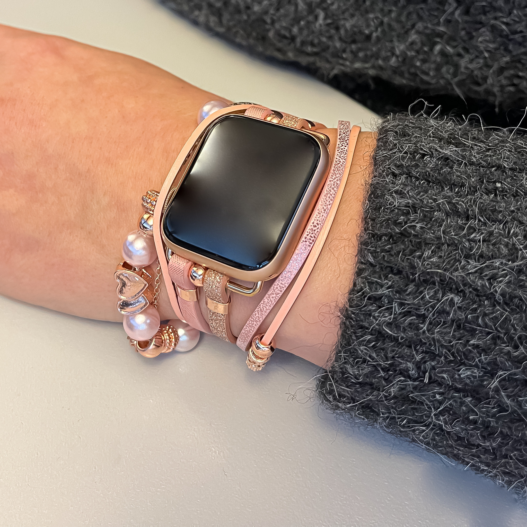 Cinturino gioielli Apple Watch – Liz oro rosa