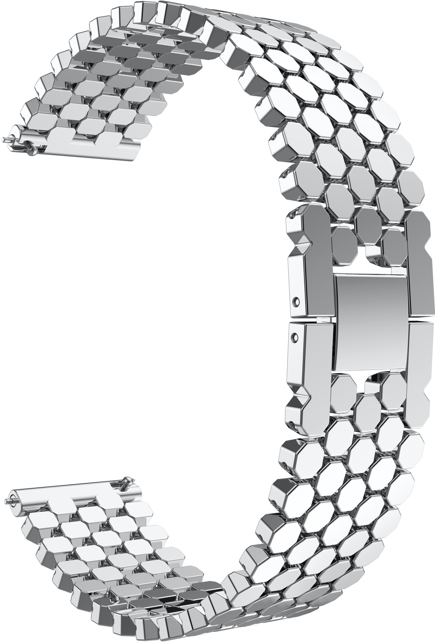 Cinturino a maglie in acciaio a forma di pesce per Samsung Galaxy Watch - argento