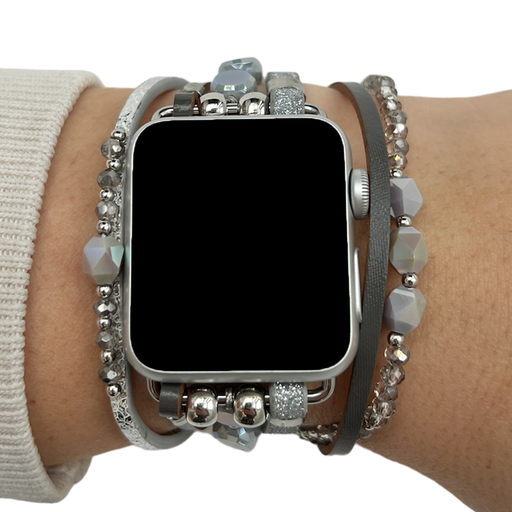 Cinturino gioielli Apple Watch – Mandy grigio