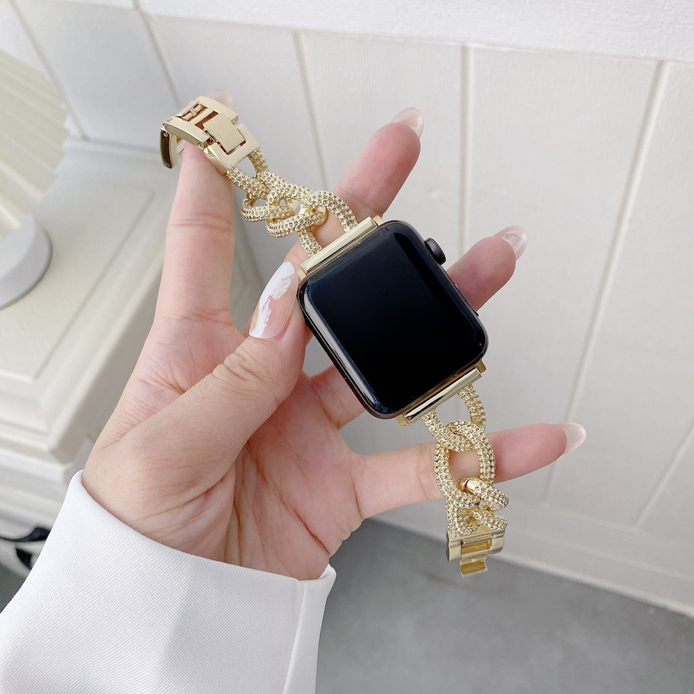 Cinturino a maglie in acciaio Chain per Apple Watch - Oro