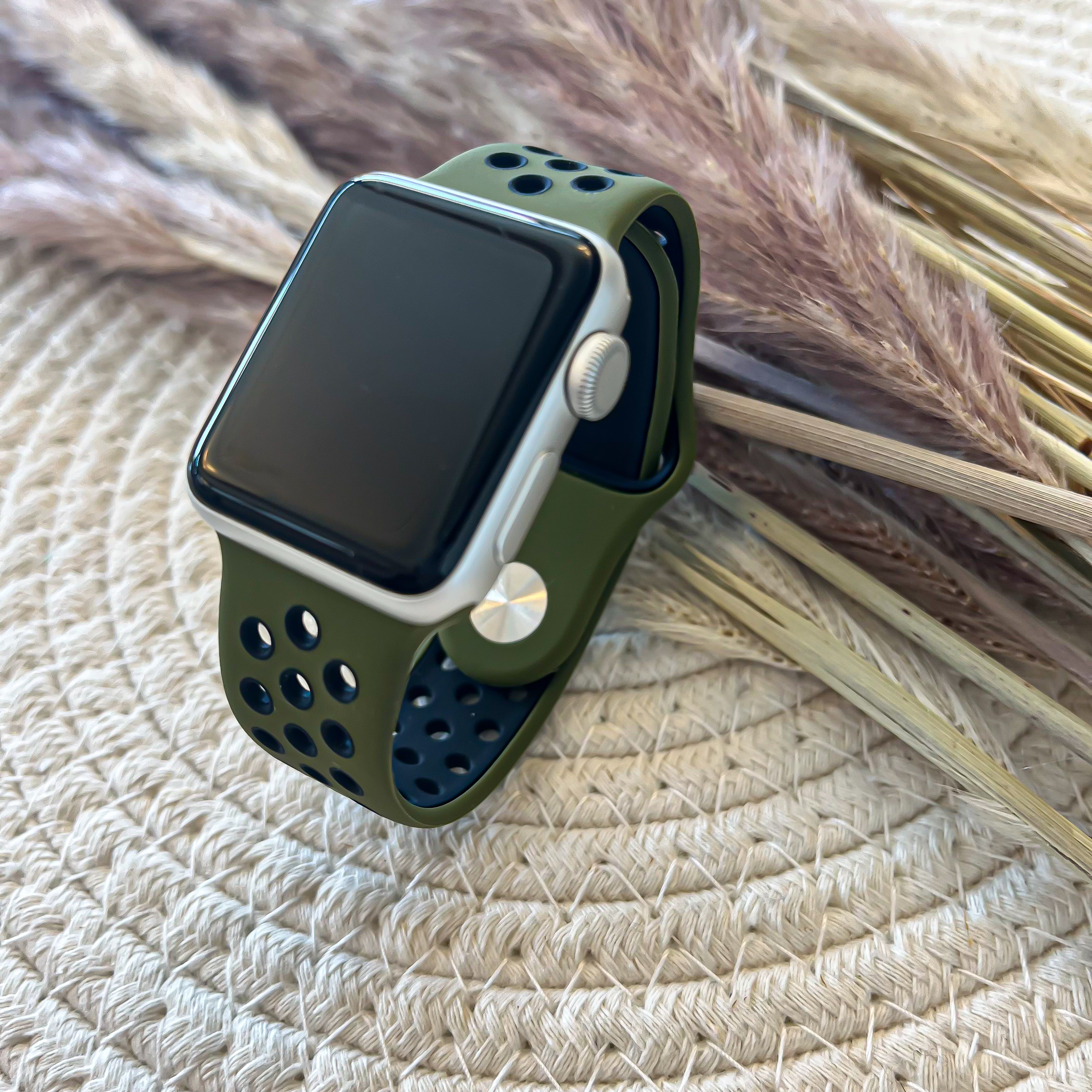 Cinturino doppio sport per Apple Watch - nero oliva
