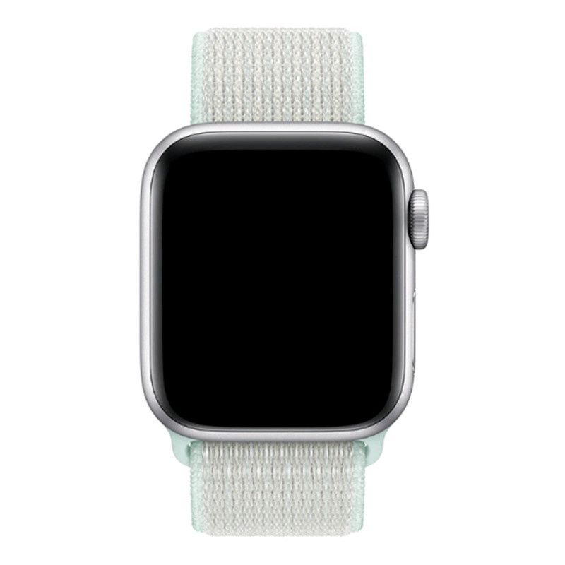 Cinturino nylon sport loop per Apple Watch - tonalità blu-verde