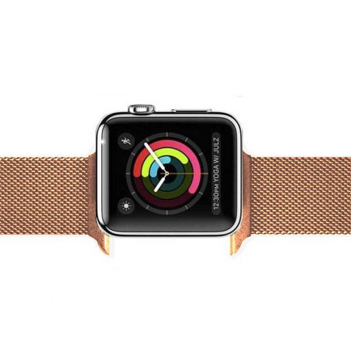 Cinturino loop in maglia milanese per Apple Watch - oro rosa