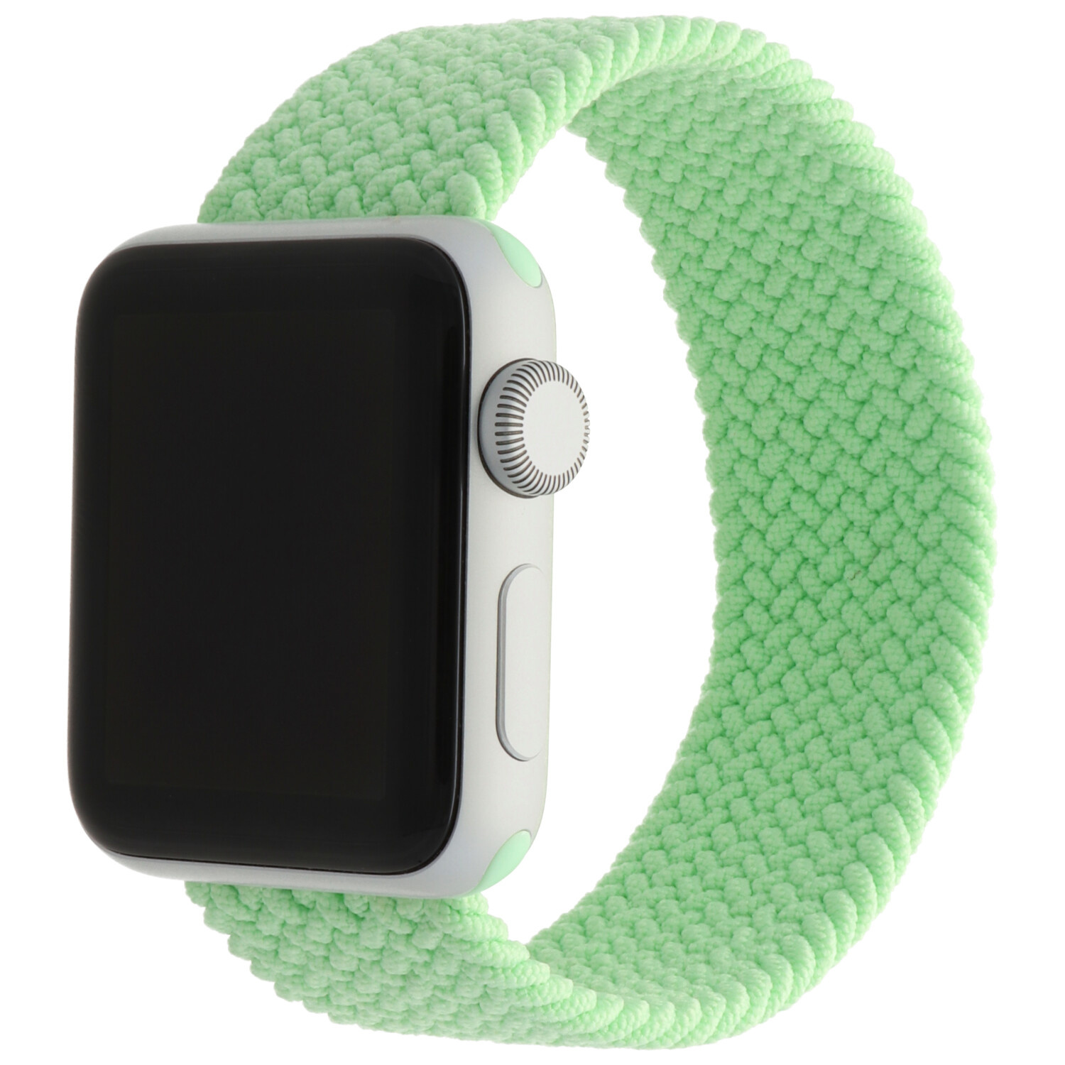 Cinturino Solo intrecciato in nylon per Apple Watch - pistacchio