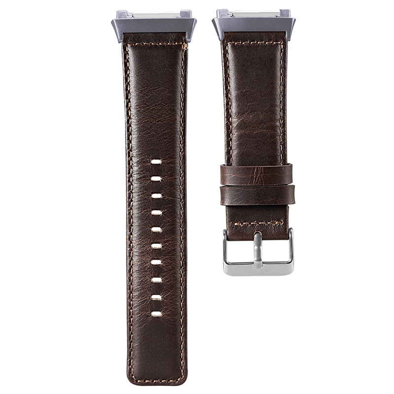 Cinturino in vera pelle per Fitbit Ionic - marrone scuro